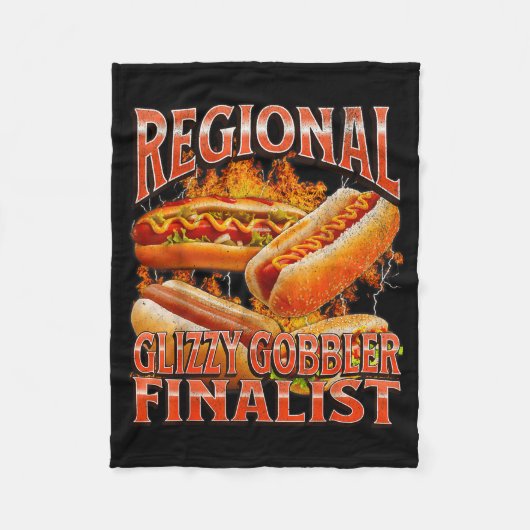 Glizzy Gobbler Lustiger Wiener Hot Dog Meme Bootle Fleecedecke (Vorderseite)