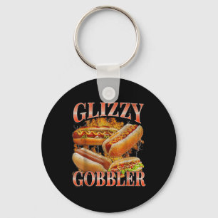 Glizzy Gobbler Lustiger Wiener Hot Dog Meme Bootle Schlüsselanhänger