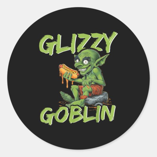 Glizzy Goblin Funny Glizzy Gobbler Hot Dog Lover Runder Aufkleber (Vorderseite)
