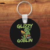 Glizzy Goblin Funny Glizzy Gobbler Hot Dog Lover Schlüsselanhänger (Vorderseite)