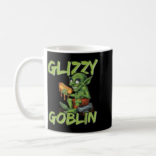 Glizzy Goblin Lustiger Glizzy Fresser Hot Dog Lieb Kaffeetasse (Links)