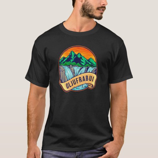 Gljufrabui Wasserfall Wanderungen Island Reise T-Shirt (Vorderseite)