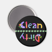 Glo Kids Clean Dirty Geschirrspüler Magnet (Vorderseite/Rückseite)