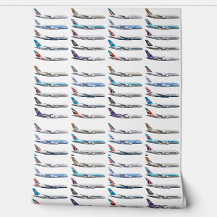 Global Airline Fleet Airbus 380 Tapete