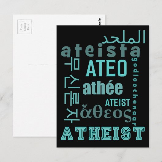 Global Atheists Postkarte (Vorne/Hinten)