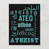 Global Atheists Postkarte (Vorderseite)