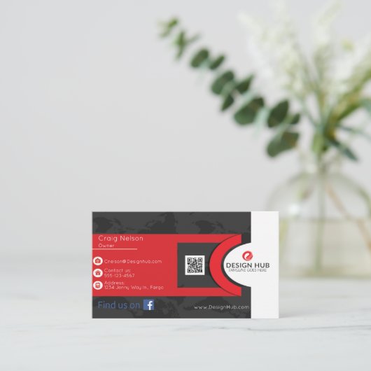 Global berufliche Visitenkarte (Stehend Vorderseite)