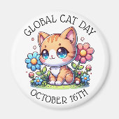 Global Cat Day 16. Oktober Magnet (Vorne)