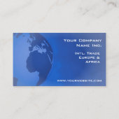 Global Commerce Asia Zweigstelle Corporate Visitenkarte (Rückseite)