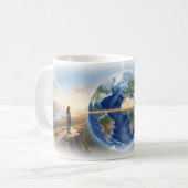 Global Connection Across Mountain Paths Becher Kaffeetasse (Vorderseite Links)