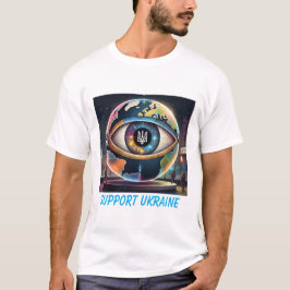 Global Eye Ukraine United24 Support T - Shirt