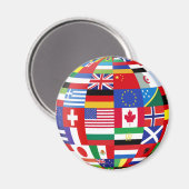 Global Flags Kühlschrankmagnet (Vorderseite/Rückseite)