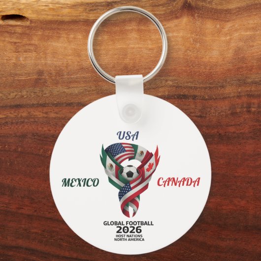 Global Football 2026 Keychain| Mexico USA Canada Schlüsselanhänger (Vorderseite)
