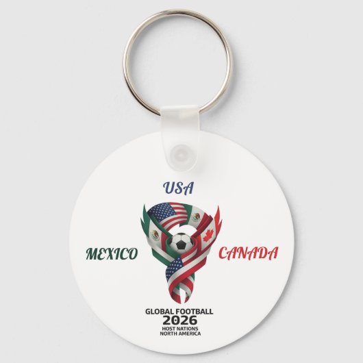 Global Football 2026 Keychain| Mexico USA Canada Schlüsselanhänger (Rückseite)