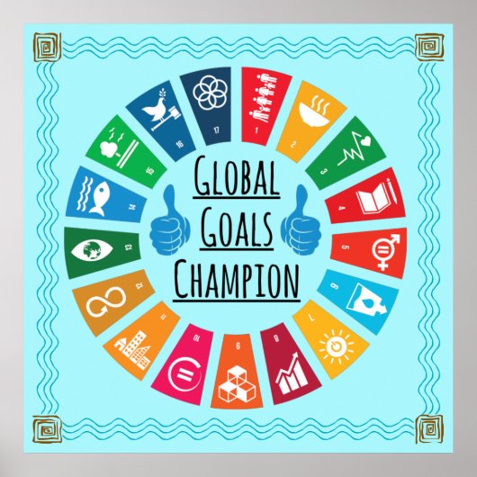 Global Goals Champion Poster Prints Wall Decor (Vorne)
