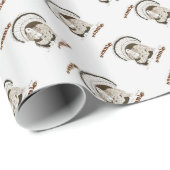 Global Gobble Turkey Wrapping Paper Geschenkpapier (Rolleneckpunkt)