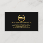 Global Gold Truck Transport Visitenkarte (Rückseite)
