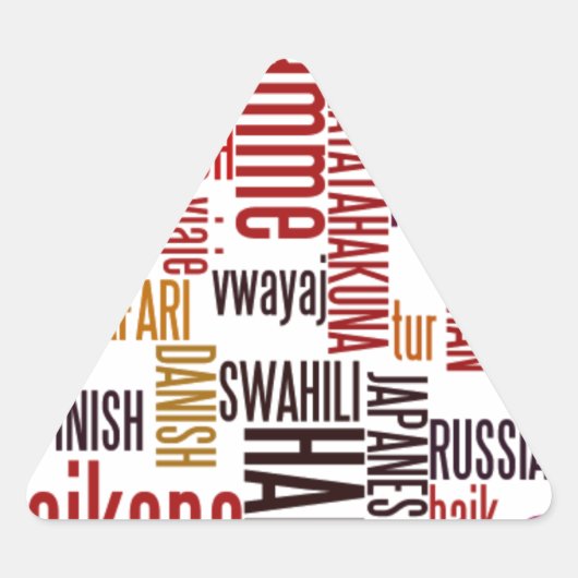 Global Groove: Hakuna Matata in jeder Sprache Dreieckiger Aufkleber (Vorderseite)