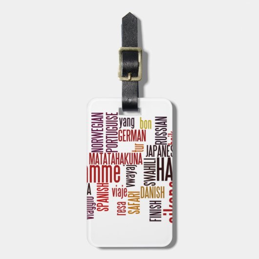 Global Groove: Hakuna Matata in jeder Sprache Gepäckanhänger (Vorderseite vertikal)