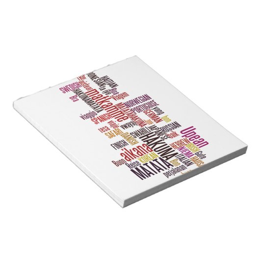 Global Groove: Hakuna Matata in jeder Sprache Notizblock (angewinkelt)