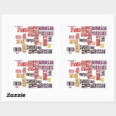 Global Groove: Hakuna Matata in jeder Sprache Rechteckiger Aufkleber (Blatt)