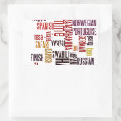 Global Groove: Hakuna Matata in jeder Sprache Rechteckiger Aufkleber (Tasche)