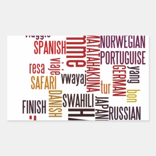 Global Groove: Hakuna Matata in jeder Sprache Rechteckiger Aufkleber (Vorderseite)