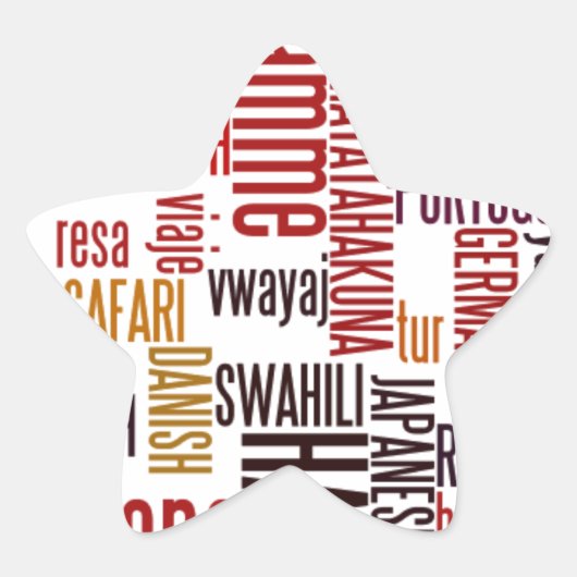 Global Groove: Hakuna Matata in jeder Sprache Stern-Aufkleber (Vorderseite)