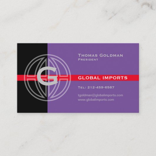 Global Import Business Card Visitenkarte (Vorderseite)