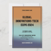Global Innovations Tech Expo Einladungskarte Einladung (Vorderseite)