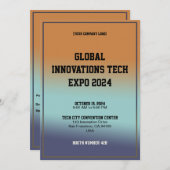 Global Innovations Tech Expo Einladungskarte Einladung (Vorne/Hinten)