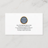 Global Intercepting Crisscross Pattern CEO Gründer Visitenkarte (Rückseite)