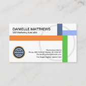 Global Intercepting Crisscross Pattern CEO Gründer Visitenkarte (Vorderseite)