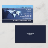 Global International Map Business Card Visitenkarte (Vorne/Hinten)
