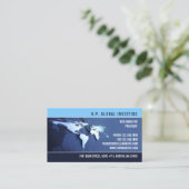 Global International Map Business Card Visitenkarte (Stehend Vorderseite)