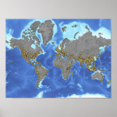 Global Landslide Map Poster (Vorne)