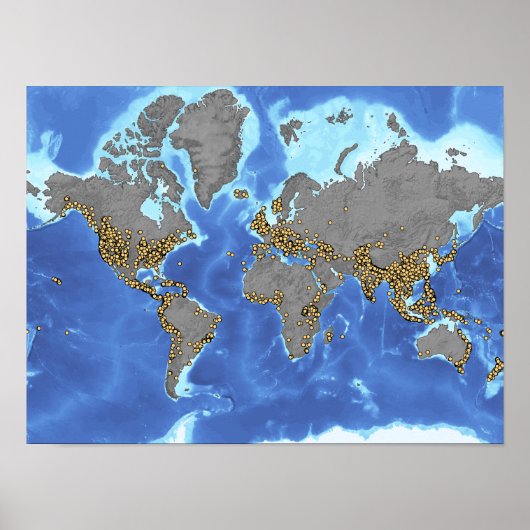Global Landslide Map Poster (Vorne)