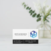 Global Linked Tech Logo Business Card Visitenkarte (Stehend Vorderseite)