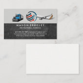 Global Logo | Semi Truck | Commercial Plane Visitenkarte (Vorne/Hinten)