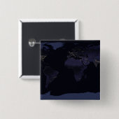 Global Map Earth's City Lights at the Night. Button (Vorne & Hinten)