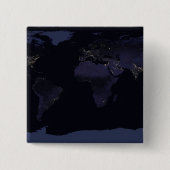Global Map Earth's City Lights at the Night. Button (Vorderseite)