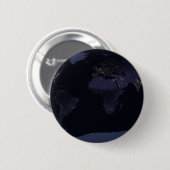 Global Map Earth's City Lights at the Night. Button (Vorne & Hinten)