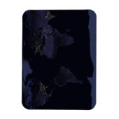 Global Map Earth's City Lights at the Night. Magnet (Vertikal)