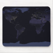 Global Map Earth's City Lights at the Night. Mousepad (Vorne)
