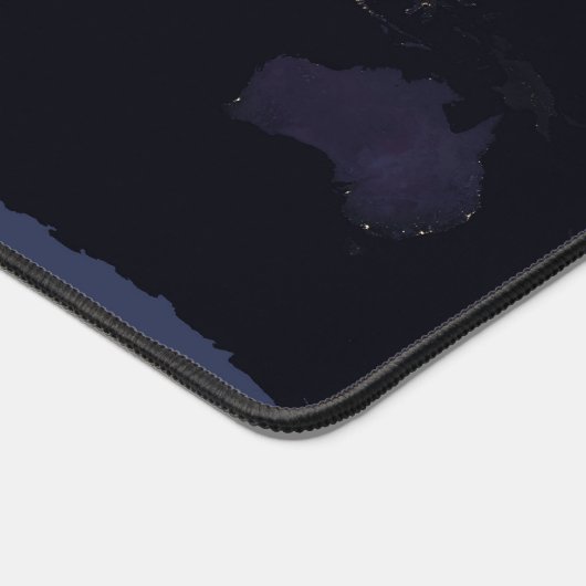 Global Map Earth's City Lights at the Night. Schreibtischunterlage (Ecke)