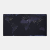 Global Map Earth's City Lights at the Night. Schreibtischunterlage (Vorderseite)