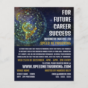 Global Networking, Speed-Networking-Event-Werbung Flyer