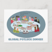 GLOBAL POTLUCK DINNER POSTKARTE (Vorderseite)