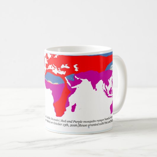 Global Range of Culex ZIKV Tasse von RoseWrites (VorderseiteRechts)