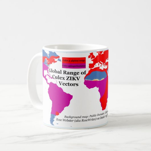 Global Range of Culex ZIKV Tasse von RoseWrites (Vorderseite Links)